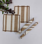 Horizon Stripe Woven Coaster Set Pack Of 04pieces