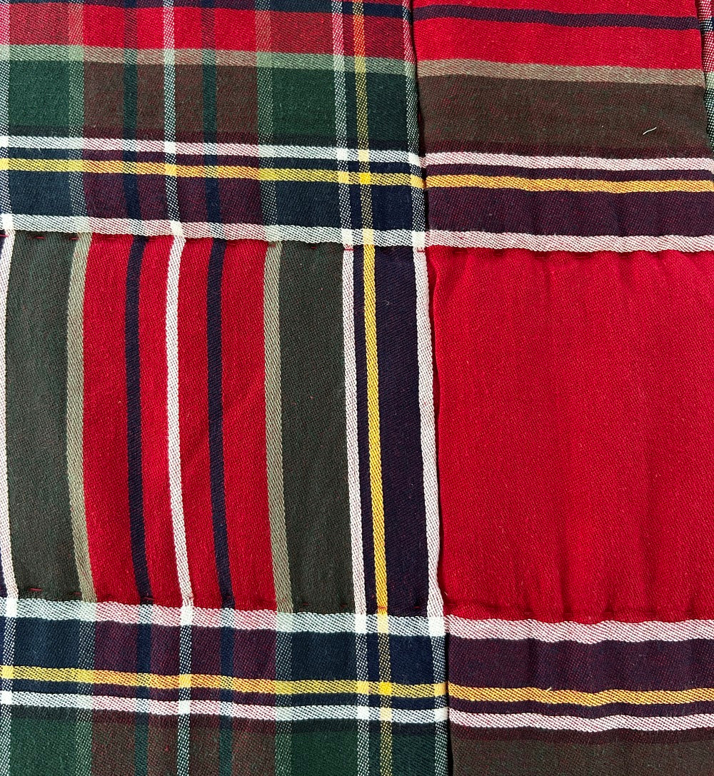 Crimson Manor Woven Plaid Quilt Set