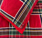 Crimson Manor Woven Plaid Quilt Set
