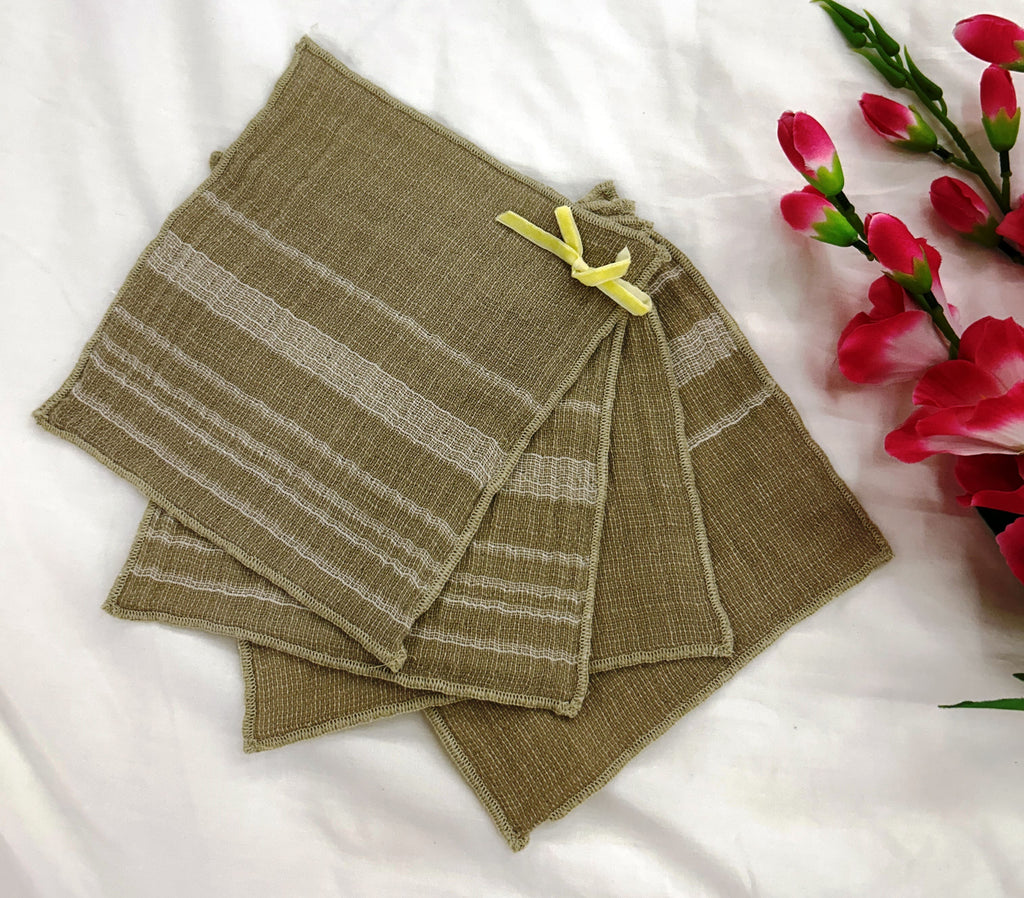 Double-Sided Cotton Gauze Dish Cloth Set Pack of 4 Pieces