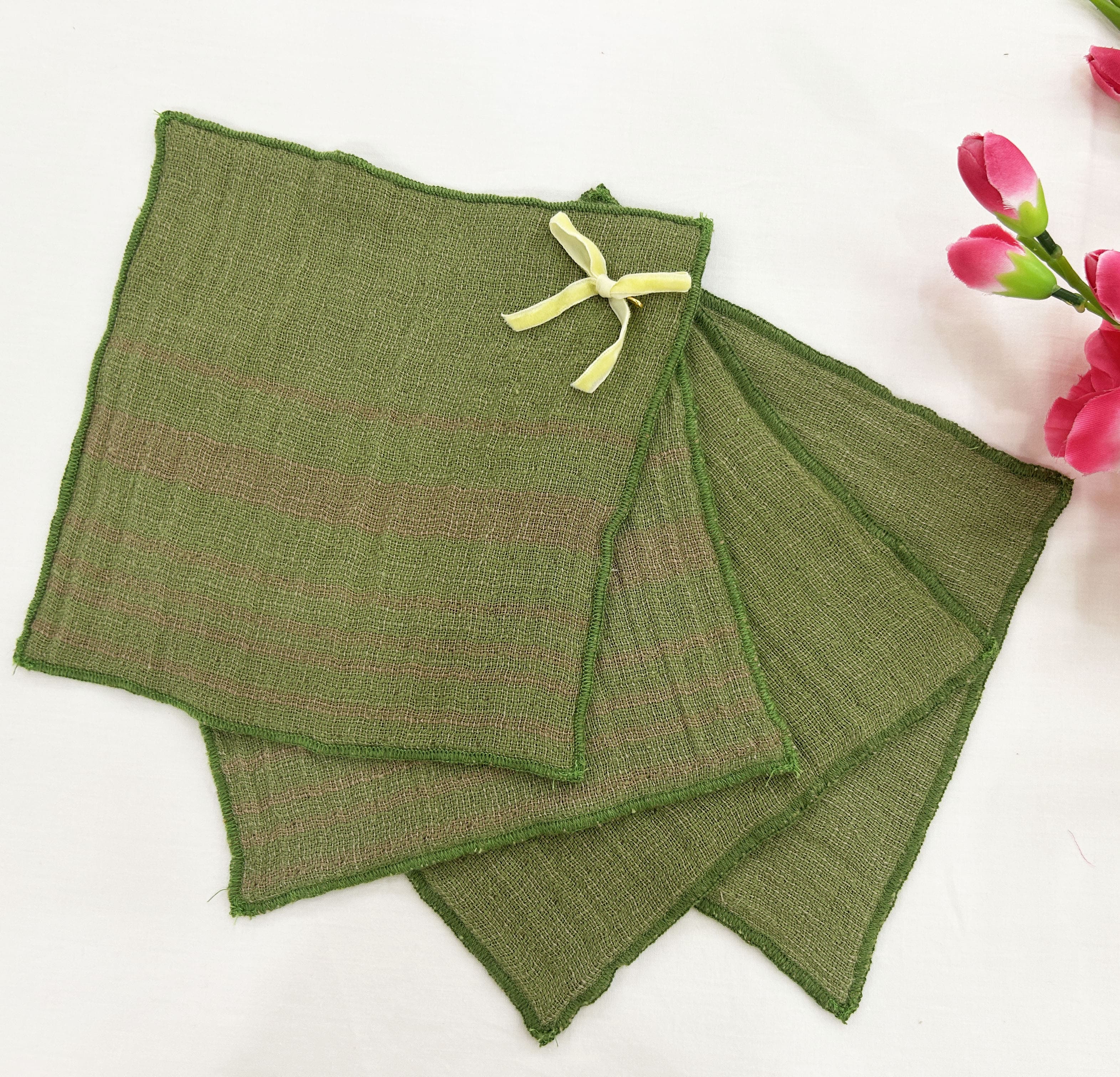 Double-Sided Cotton Gauze Dish Cloth Set Pack of 4 Pieces