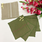 Double-Sided Cotton Gauze Dish Cloth Set Pack of 4 Pieces