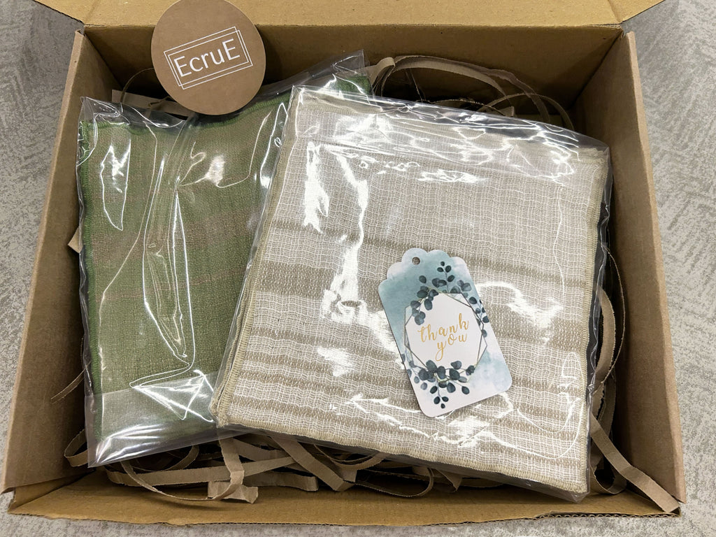 Double-Sided Cotton Gauze Dish Cloth Set Pack of 4 Pieces