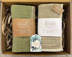 Double-Sided Cotton Gauze Towels Pack Of 2 Pieces