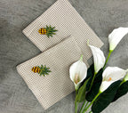Embroidered Pineapple Harvest Napkin Set Pack Of 4 Pieces
