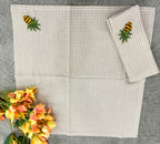 Embroidered Pineapple Harvest Napkin Set Pack Of 4 Pieces