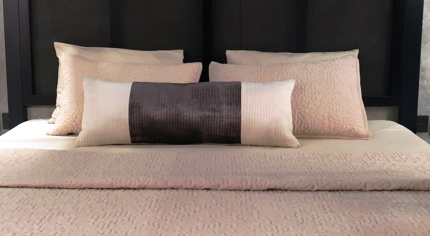 Viscose Velvet Quilted Lumbar Pillow