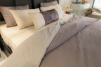 Ecrue Embroidered Cotton Satin Duvet Cover Set