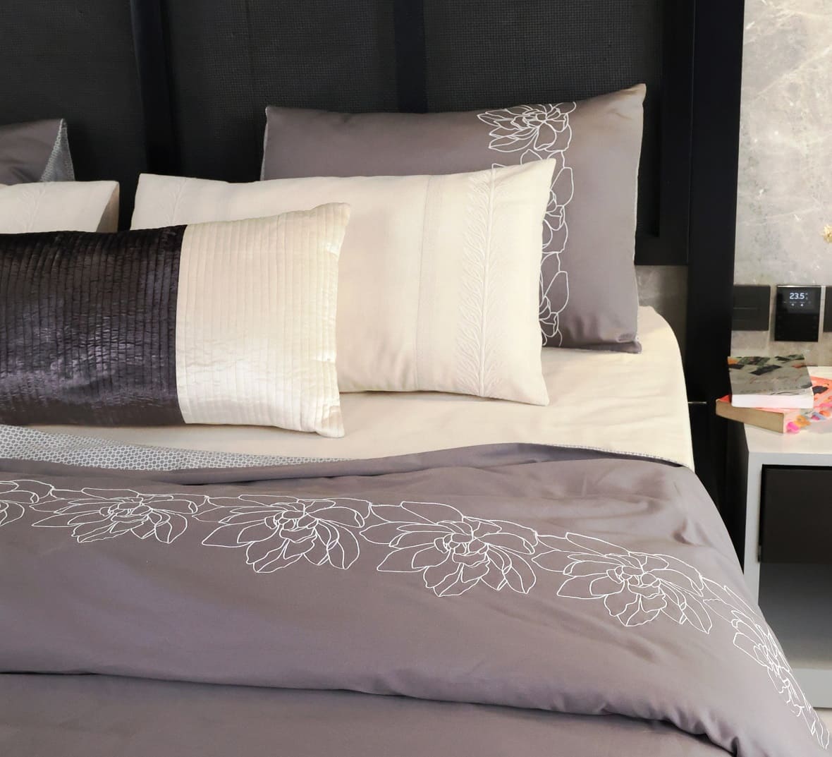 Viscose Velvet Quilted Lumbar Pillow