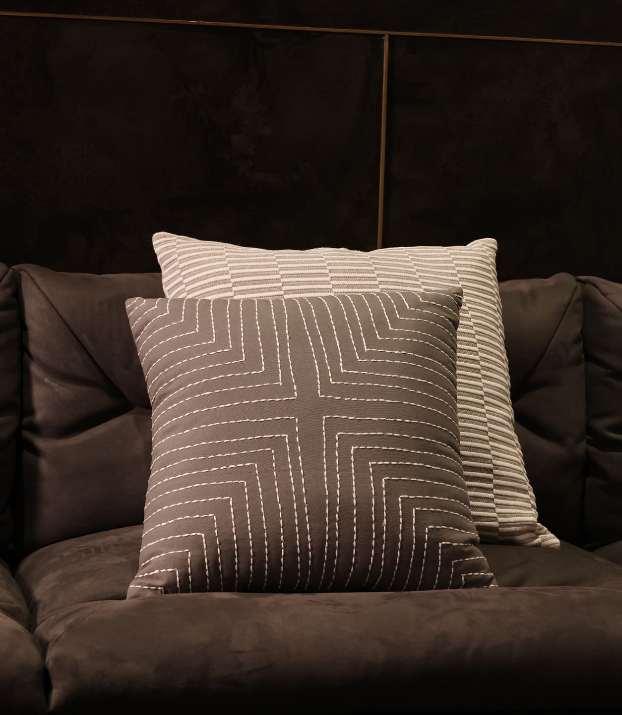 Embroidered Cotton Canvas Cushion
