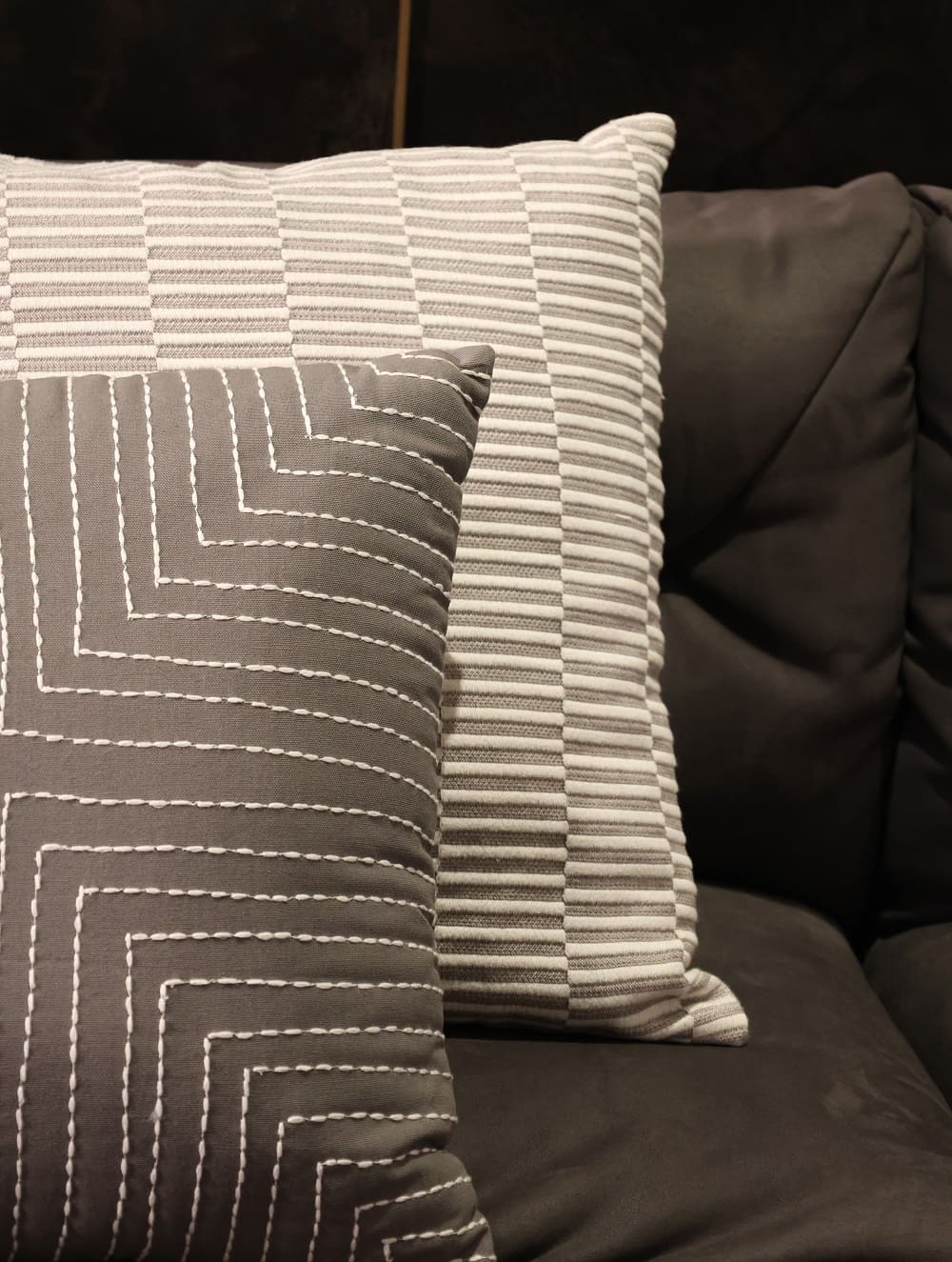 Embroidered Cotton Canvas Cushion