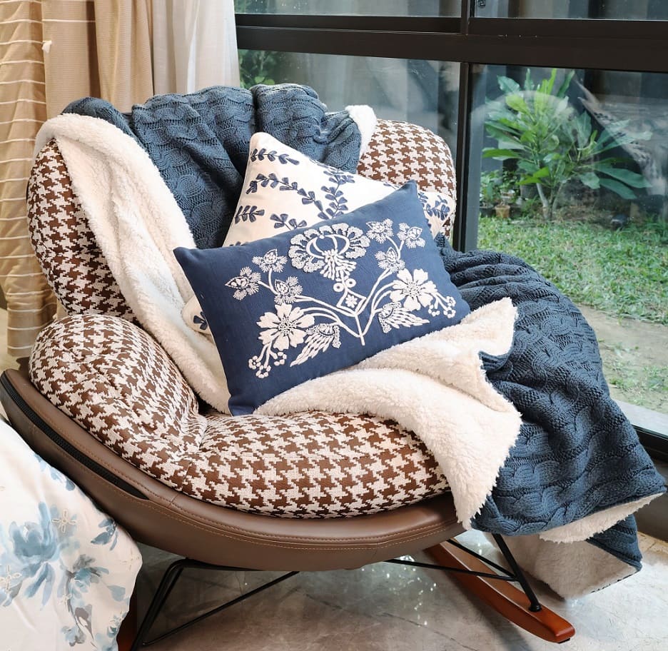 Hand-Beaded And Embroidered Cushion