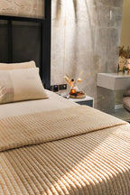Luxury Handcrafted Channel Quilted Quilt Set