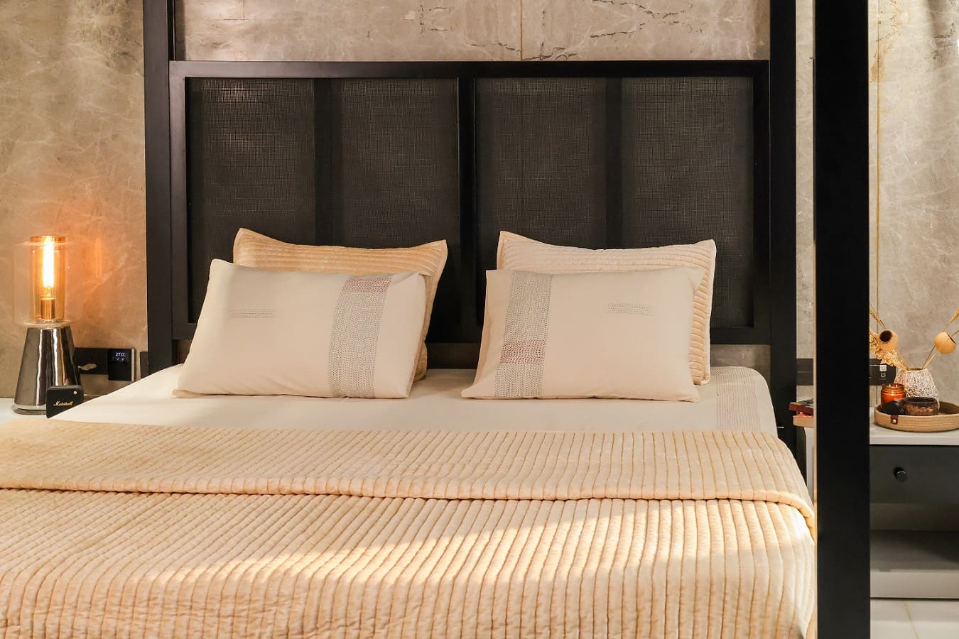 Luxury Handcrafted Channel Quilted Quilt Set