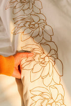 Ecrue Embroidered Cotton Satin Duvet Cover Set