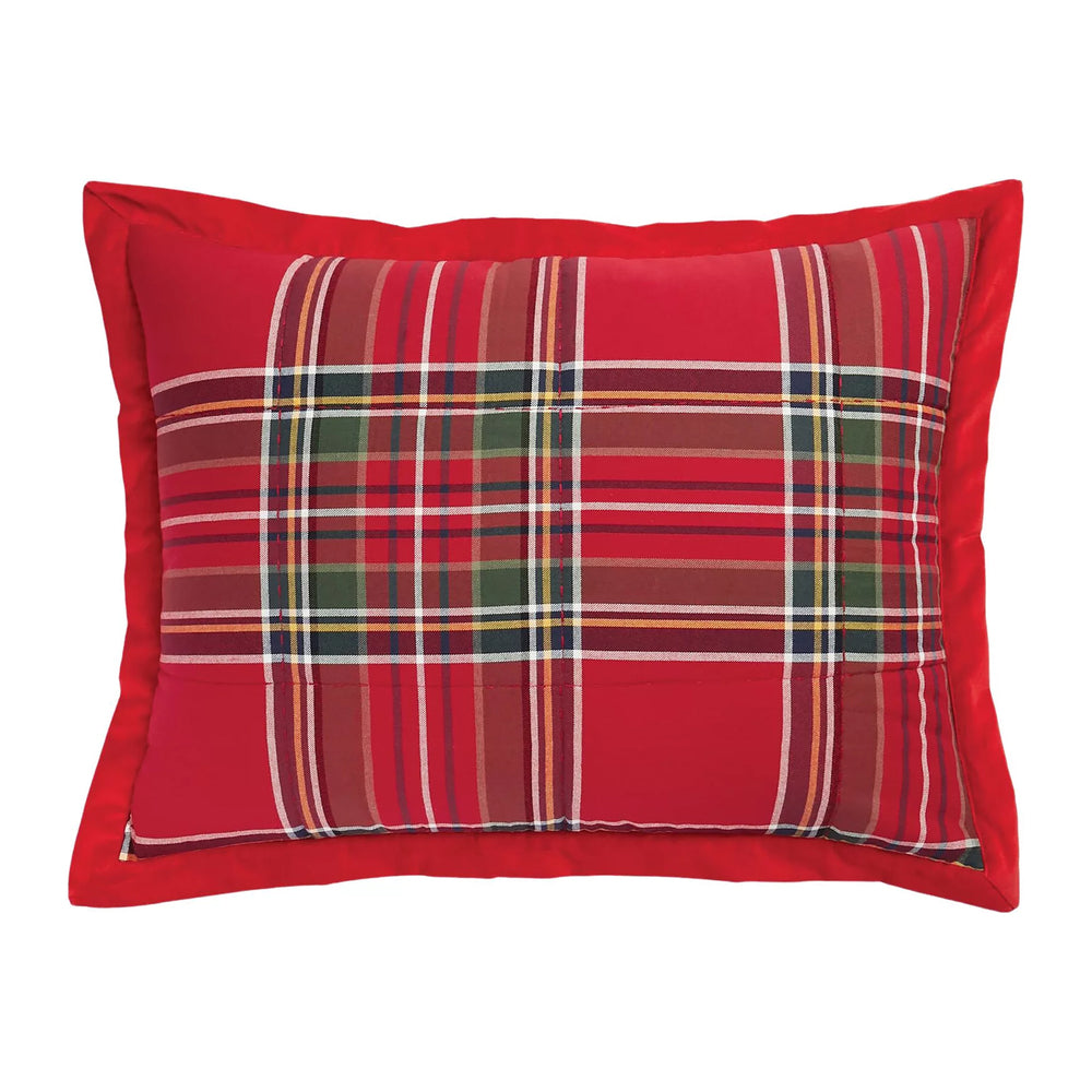 Crimson Manor Woven Plaid Quilt Set