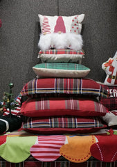 Christmas Gnomes Decorative Throw Pillow 18x18''