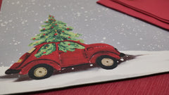 Retro Christmas Tree Car Placemat