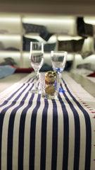 Festive Stripes & Stars Cotton Canvas Table Runner