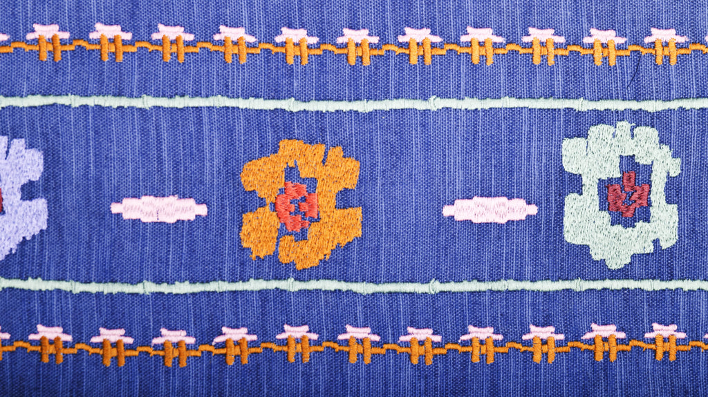 Indigo Tribal Geometric Table Linen Collection (17-Piece Set)