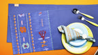 Indigo Tribal Geometric Table Linen Collection (17-Piece Set)