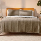 EcruE Ultra-Luxury Cotto Quilted Bed Set – Beige, Soft & Breathable for Year-Round Comfort – King (92x96 inches) with Standard Pillow Case (20x26 inches) –, Perfect for All Seasons & Special Occasions Machine Washable