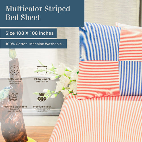 Classic Woven Stripe Bed Sheet Set