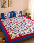 EcruE Premium Abstract Motif Printed 100% Cotton Bed Sheet Set – Soft, Breathable & Comfortable
