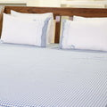 EcruE Charming Gingham Check Embroidered Lace 100% Cotton Bed Sheet Set – Soft, Breathable & Premium Comfort