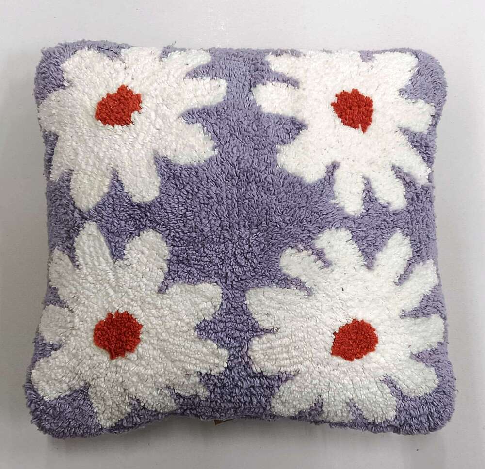 EcruE Luxury Floral Decorative Pillow 10x10'' | Elegant Home Décor Accent