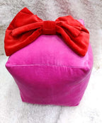 Velvet Christmas Gift Box Pillow