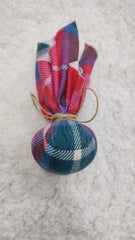 Rustic Plaid Fabric Bundle Hanging Ornament