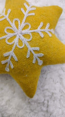 Felt Snowflake Star Hanging Ornament