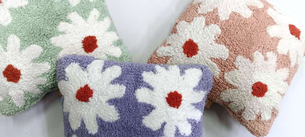 EcruE Luxury Floral Decorative Pillow 10x10'' | Elegant Home Décor Accent