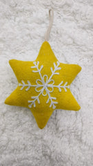 Felt Snowflake Star Hanging Ornament