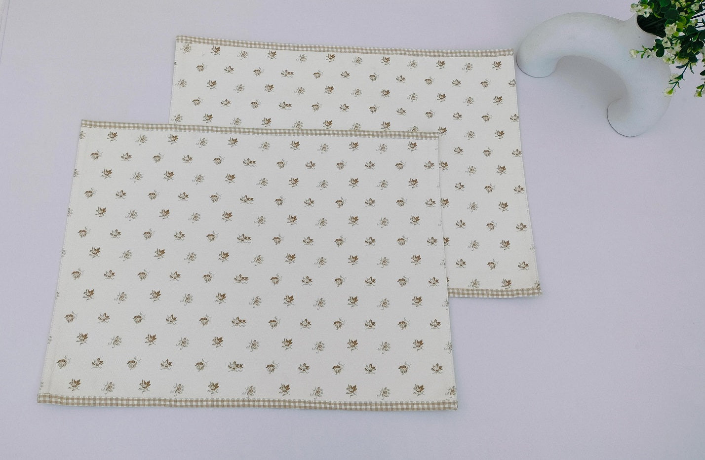 Reversible Printed Cotton Twill Placemat Set