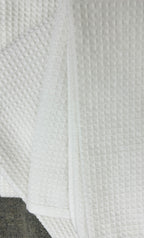 Premium Alabaster Satin-Frame Cotton Waffle Towel Set Of 4 Pieces