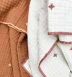 Premium 4-Layer Cotton Gauze Star Embroidered Dohar
