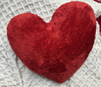 EcruE Luxury Luxurious 100% Pure Cotton Heart-Shaped Valentine's Day Cushion - 14x14 Inches - White with Plush 15 Denier Fiber Filling - Elegant Buckle Fabric & Embroidery | Elegant Home Décor Accent