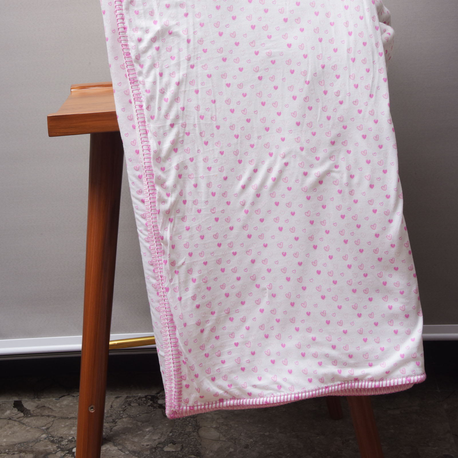 Dream Heart Printed Blanket EcruE